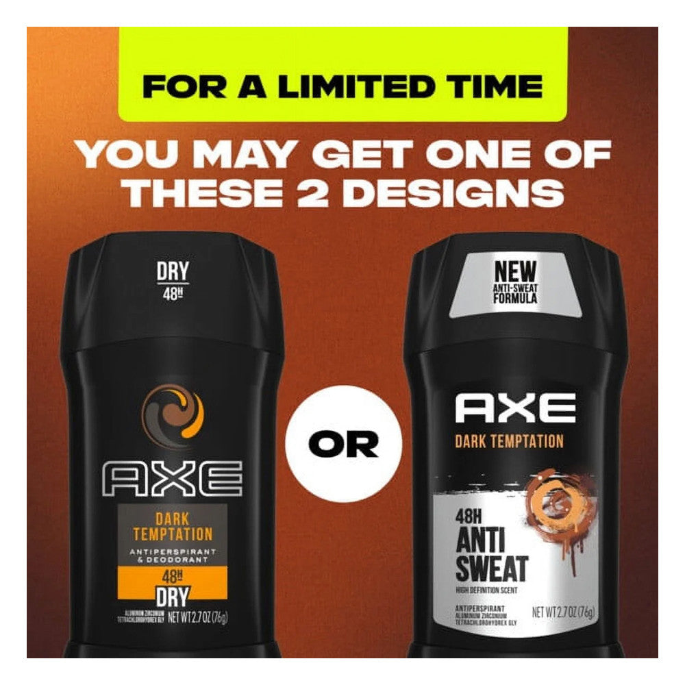 Axe Dry Invisible Solid Anti-Perspirant Deodorant Stick, Dark Temptation - 2.7 Oz